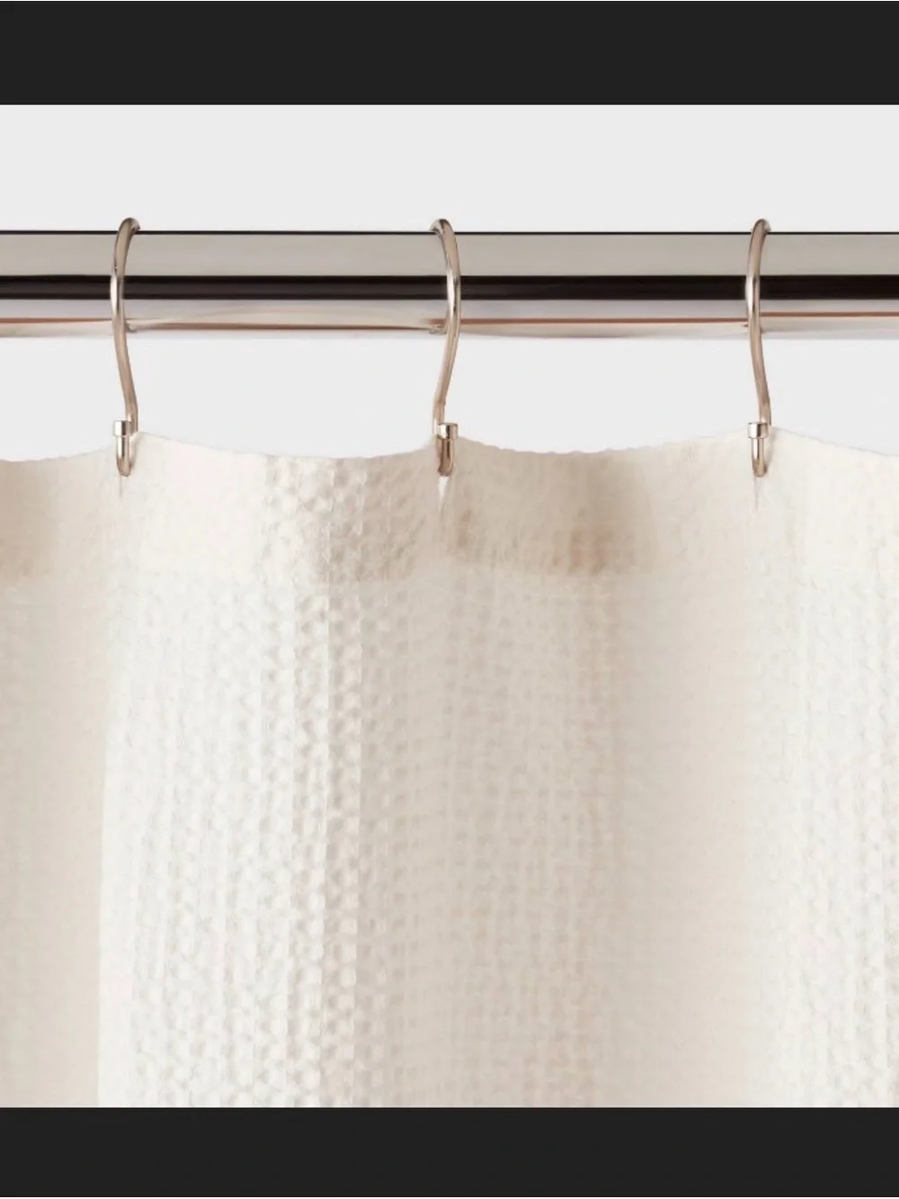 Cream Waffle Knit Shower Curtain - Brand: Threshold